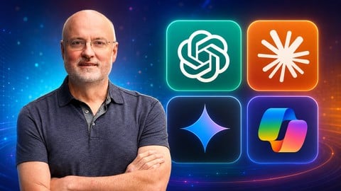 AI for Beginners - Learn ChatGPT, Claude, Gemini and Copilot course cover